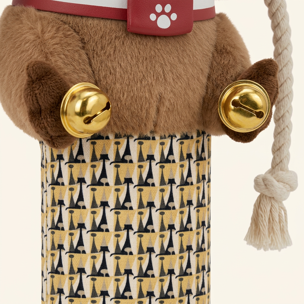 Detalle de los cascabeles y la manga de Bite-Me Buddy
